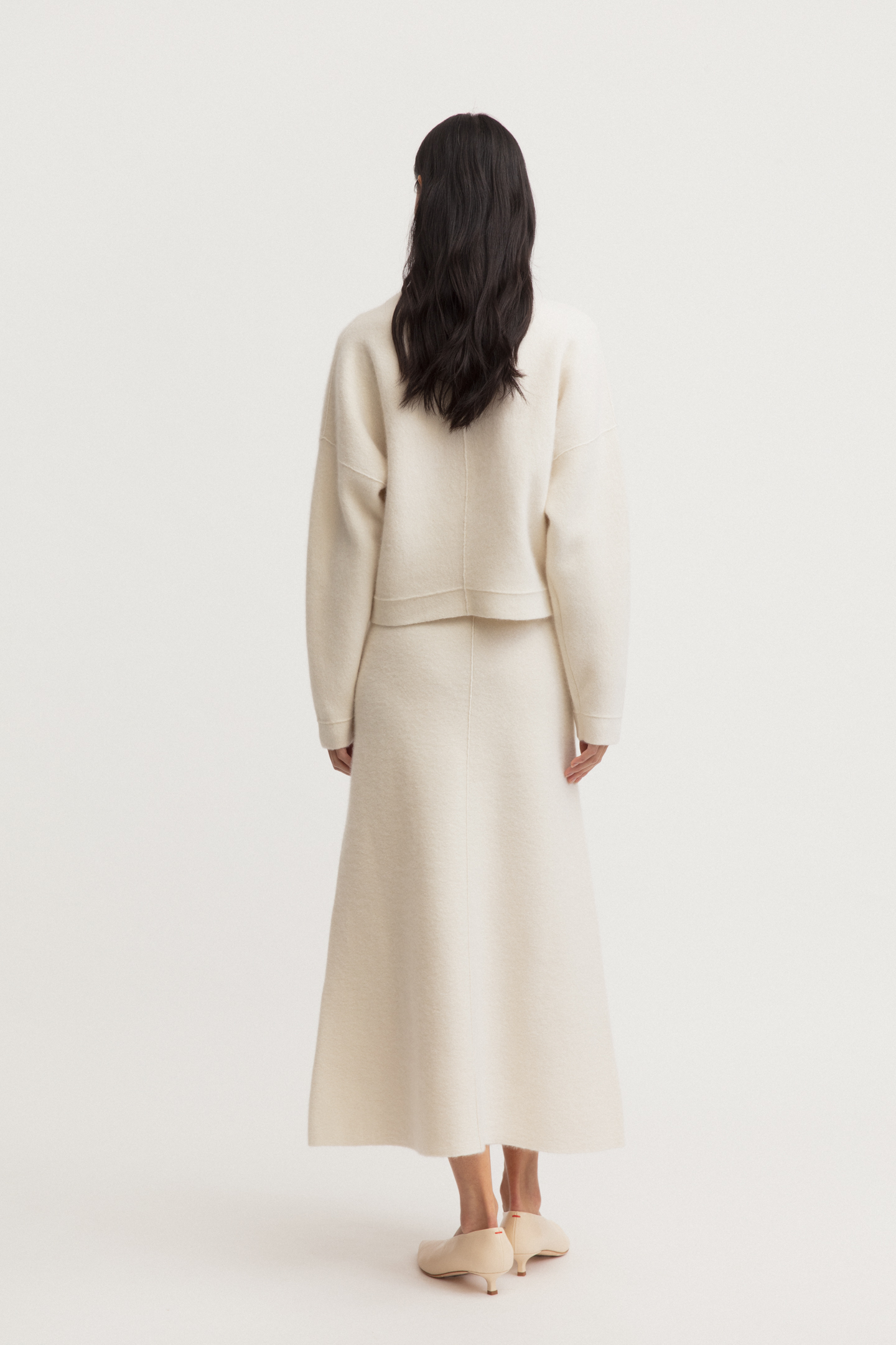 BRIARA LONG Cashmere-Silk Sweater for Women in off white